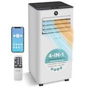 SereneLife Condizionatore Portatile 7000 BTU, Climatizzatore Portatile 4-in-1 con WiFi, Raffreddamento, Riscaldamento, Ventilatore e Deumidificatore, Pinguino Condizionatore 28 m², Casa, Ufficio