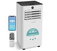 SereneLife Condizionatore Portatile 7000 BTU, Climatizzatore Portatile WiFi con Raffreddamento, Ventilatore e Deumidificatore, Kit Finestra, Timer, 28 m², Pinguino Condizionatore, Casa e Ufficio