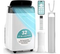 SereneLife Condizionatore Portatile 7000 BTU con WiFi, 3 in 1 Raffreddamento, Ventilatore e Deumidificatore, Timer 24h, Copertura fino a 41,8 m², Kit Finestra e Telecomando