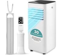 SereneLife Condizionatore portatile 9000 BTU - Clim Mobile Compact 3 in 1, Raffreddamento, Ventilazione, Deumidificatore, Unità di Aria Condizionata Econome con Telecomando, Rotelle, Kit Finestra