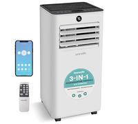 SereneLife Condizionatore Portatile 9000 BTU, Climatizzatore Portatile WiFi con Telecomando, Kit Finestra, Deumidificatore e Ventilatore, Pinguino Condizionatore Compatto per Casa, Ufficio e Scuola