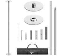 SereneLife Dance Pole, Bastone da Ballo Professionale da filatura, Portatile e Rimovibile, Ideale per l'allenamento e l'esercizio Fisico Unisex-Adulto, Acciaio