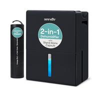 SereneLife Deumidificatore 2-in-1 Silenzioso, 2,5 L Serbatoio, Controllo Umidità Intelligente per Deumidificatore Casa, Camera, Bagno, Cantina e Armadio