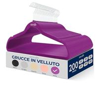 SereneLife Grucce Appendiabiti Antiscivolo in Velluto, 20 Stampelle Armadio, Set di Grucce Resistenti con Gancio Ruotabile a 360 Gradi, Appendiabiti per Felpe, Abbigliamento Bambino