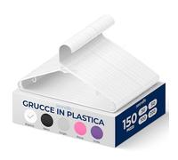 SereneLife Grucce Appendiabiti Bianche 150 Pezzi, Stampelle Armadio Resistenti con Design Antiscivolo, Appendiabiti Tubolari con 2 Ganci Integrati per Cinghie, Mega Confezione per Abiti