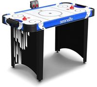 SereneLife Hockey da Tavolo con Segnapunti Integrato e Distributore di Dischi, Air Hockey con Segnapunti Digitale LED e Accessori