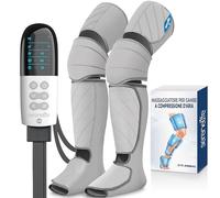 SereneLife Massaggiatore Gambe Ad Aria per Ginocchio, Gomito e Spalla, Massaggio con 4 Vibrazioni, 2 Livelli Calore fino 53°C, 4 Cuscini d’Aria, Controller LED, Impacco Freddo