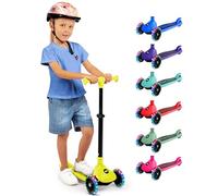 SereneLife Monopattino Bambino Pieghevole, Monopattino Bambina a 3 Ruote con Luci LED, Manubrio Regolabile e Freno, Monopattino a 3 Ruote, Scooter per Bambini e Bambine dai 3 Anni fino a 50 kg