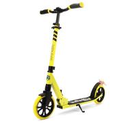 SereneLife Monopattino da città stabile, regolabile in altezza, pieghevole, con tracolla, supporto e freno a pedale, per bambini e adulti fino a 100 kg, giallo