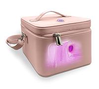 SereneLife - Sacchetto di sterilizzazione portatile a LED, con 10 perline con lampada UV C, 360, spegnimento automatico, disinfetta cellulare, giocattoli, gioielli, chiavi, rosa