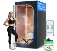 SereneLife Sauna a Vapore Portatile con Telecomando, Sauna da Casa, Bagno Turco, Cabina Domestica per Spa con Sedia Pieghevole, Casalinga Personale, Tenda per Il Corpo, Funziona Timer