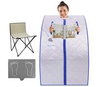 SereneLife Sauna portatile, sauna a infrarossi, Spa domestica portatile di grandi dimensioni, sauna di una persona, tenda di sauna domestica, sauna di terapia del vapore della stazione termale