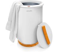 SereneLife Scaldasalviette Bianco, Scaldasalviette Grande per Spa e Bagno, Lusso Regalo per Lui e Lei, Spegnimento Automatico, Adatto a 2 Asciugamani Grandi, Coperte, Accappatoi, Pigiami (Bambù)