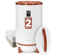 SereneLife Scaldasalviette Elettrico Bagno a Controllo Touch con Porta Dischi Profumato e LED Rosso, Scaldasalviette Bagno per 2 Asciugamani Grandi, Spegnimento Automatico