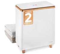 SereneLife Scaldasalviette Elettrico Bagno, Scaldasalviette Elettrico di Lusso con Secchio Rettangolare, Grande Capacità, Controllo Touch, ABS, Scaldasalviette Bagno per Asciugamani e Coperte