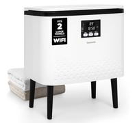 SereneLife Scaldasalviette WiFi-Enabled Rettangolare, Capacità 20L per Asciugamani, Coperta e Accappatoi, Controllo a Tocco Singolo, Design Energetico-Efficiente, Spegnimento Automatico, Bianco