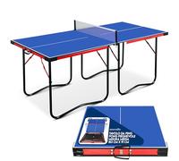 SereneLife Set di Ping Pong Con Rete da Tavolo, Racchette, 3 Palline, Pieghevole, Blu