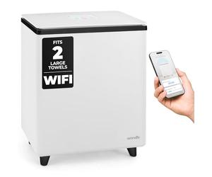 SereneLife SLTLR560W Secchio scaldasalviette rettangolare - Grande capacità singolo tocco asciugamano e coperta scalda con funzionalità WiFi integrata (nero), Taglia unica