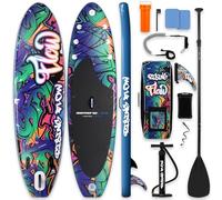 SereneLife Stand up Paddle Board Gonfiabile - Pagaia SUP Antiscivolo, Pompa, Cordino di Sicurezza e Accessori - Divertente Tavola SUP Gonfiabile per Adulti e Giovani con Ampio Design Stabile