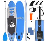 SereneLife Stand up Paddle Board Gonfiabile, Pagaia SUP Antiscivolo, Pompa, Cordino di Sicurezza e Accessori - Divertente Tavola SUP Gonfiabile per Adulti e Giovani con Ampio Design Stabile