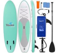 SereneLife Stand up Paddle Board Gonfiabile - Pagaia SUP Antiscivolo, Pompa, Cordino di Sicurezza e Accessori Giovani