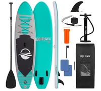 SereneLife SUP Gonfiabile, Tavola SUP, Stand Up Paddle Board con Deck EVA Antiscivolo e Design Largo Stabile, Accessori Premium Inclusi, per Adulti e Giovani