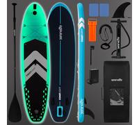 SereneLife SUP Gonfiabile, Tavola SUP, Stand Up Paddle Board, Design Largo e Stabile, Deck EVA Antiscivolo, Accessori Inclusi, per Adulti e Giovani