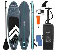 SereneLife SUP Gonfiabile, Tavola Sup, Stand Up Paddle Board Ultraleggera, Larga e Stabile con Deck EVA Antiscivolo, Accessori Premium, per Giovani e Adulti, Capacità 159 kg