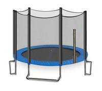 SereneLife Trampolino Elastico per Bambini 305 cm, Tappeto Elastico Rotondo, Nero, con Rete di Sicurezza, Struttura Robusta per Esterno e Interno