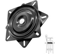 Serenelight Cuscinetti Girevoli Quadrati, Piatto Girevole, Cuscinetto Piatto Rotante, Giradischi Girevole a 360 °, Portante 200Kg, per Sgabelli, Tavoli, Librerie (Nero)