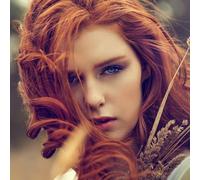 SereneWig Parrucca sintetica da donna con pizzo frontale, resistente al calore, colore rosso mattone, 61 cm, 360 #, parrucca di ricambio per attaccatura dei capelli naturale