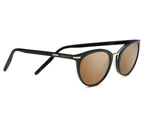 serengeti Elyna Shiny Black/Mineral Polarized Drivers® Gold Medium/Large Occhiali da sole Unisex-adulti