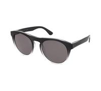 Serengeti Kingman SS572005 Sunglasses - Shiny Black to Clear, Polarized Smoke Lenses