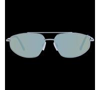 Serengeti Marlon SS539002 Sunglasses - Shiny Silver Frame, Polarized Blue Lenses