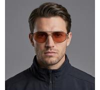 Serengeti Occhiali da Sole Uomo Bronzo Pilot-Aviator, Arancione Lenti SS539005