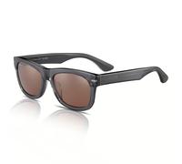 Serengeti Foyt XL Occhiali, Large Shiny Black Transparent Layer, L Unisex-Adulto