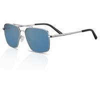 Serengeti Uomo Sole AITKIN SS554003 Argento Lucido/Saturn Polarizzate Blu
