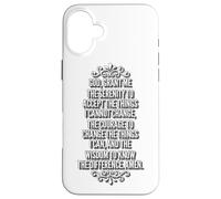 Serenità Preghiera Parole Sobrietà Inspirational Custodia per iPhone 16 Plus