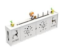 Serenitison Mensola per Router da Parete,Scatola di Immagazzinaggio per Router WiFi,Cavi,Prese ECC,Porta Modem da Parete,Copri Modem,Organizer da Parete Scatola Nascondi Cavi,Scaffale Router,Bianco