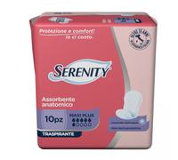 Pannolone sagomato serenity assorbente anatomico traspirante maxi plus 10 pezzi