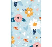Serenity Blossoms A Floral Hardcover Notebook: Cute ruled lined small hard cover 5.5x8.5" notebook journal, notepad, diary, memo, girls, students, ... supplies, note taking for office, desk, home