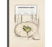 Serenity by the Water | Vintage Frog Illustration Notebook | College Ruled Composition Journal for Writers: classic frog illustration stationery gift for journaling