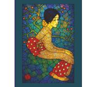 Serenity in Bloom: Japanese Stained Glass-Style Softcover Notebook: Cherry Blossom Reflection - Japanese Art Notebook with Stained Glass Style
