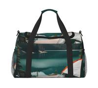 Serenity Lake Camping Print Travel Hand Travel Bag Weekender Pernottamento Carry On Tote Pieghevole Crossbody Bag