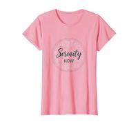 Serenity Now: Zen Lotus Mandala Meditazione Consapevolezza Maglietta, Donna, Rosa, XXL