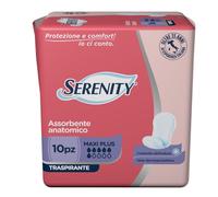 Pannolone sagomato serenity assorbente anatomico traspirante maxi plus 10 pezzi