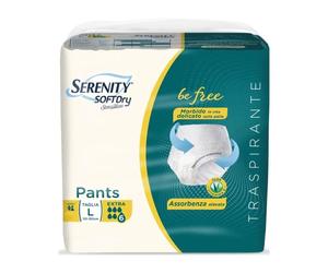 Serenity Pants Be Free Extra L - Pantaloni Serenity sd sensitive per l'incontinenza, 12 pezzi