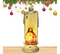 Serenity Preghiera Candela senza fiamma - LED, religiose, candela di preghiera devozionale | cristiane senza fiamme festive per la casa di adorazione della meditazione 'ufficio