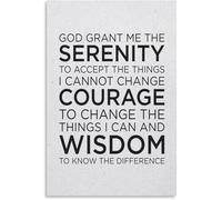 Serenity Quote Wall-Art Canvas Poster for Living Room Bedroom Decor Christian Inspiration Gift(Framed,16x24inch(40x60cm))
