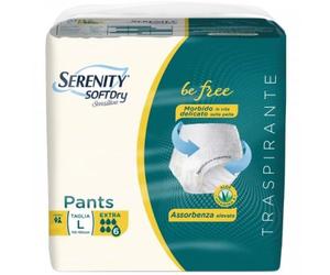 SERENITY Soft Dry Sensitive Pannolone mutandina Extra Taglia L 12 Pezzi